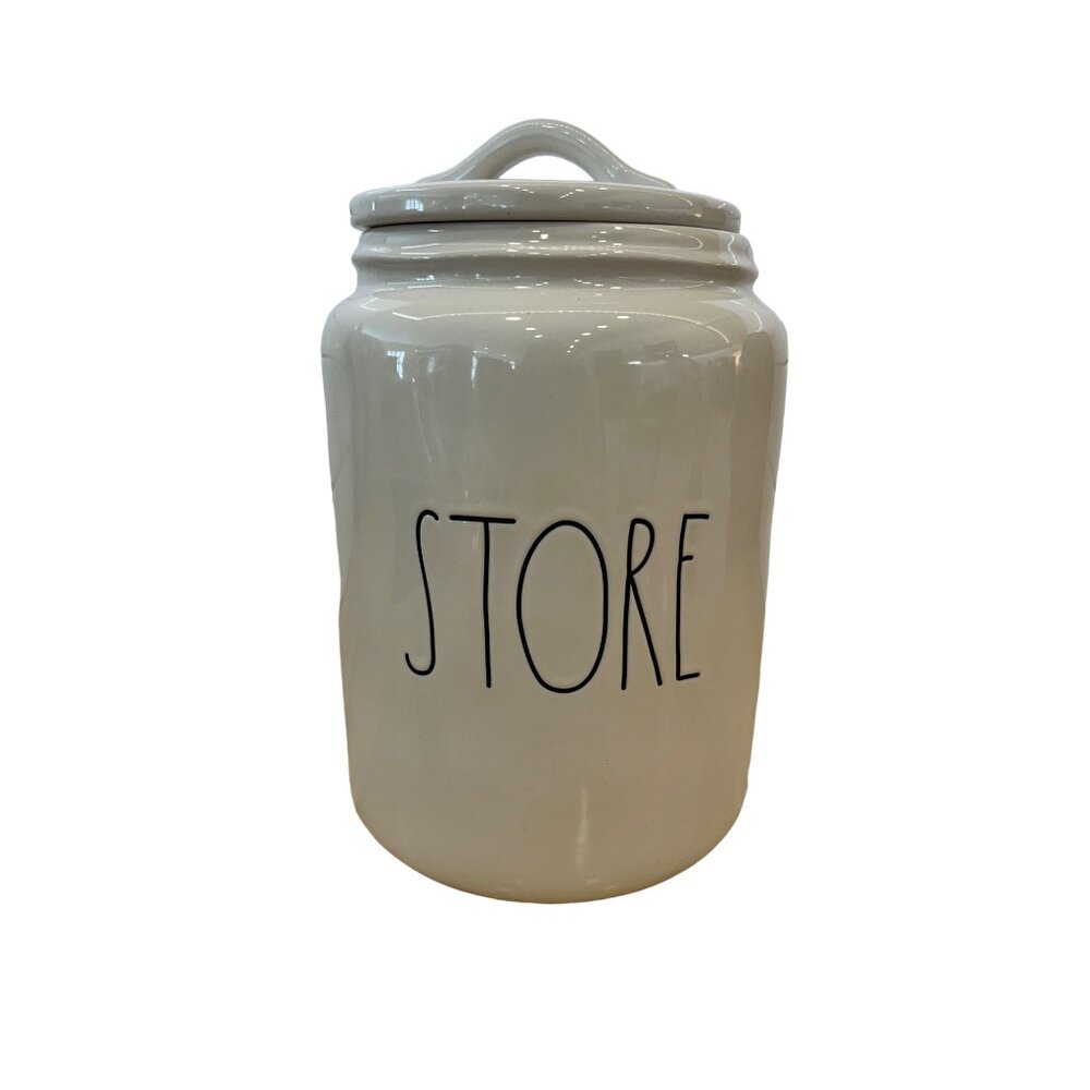 Rae Dunn Store Canister White Cookie Jar Food Storage Kitchen Decor